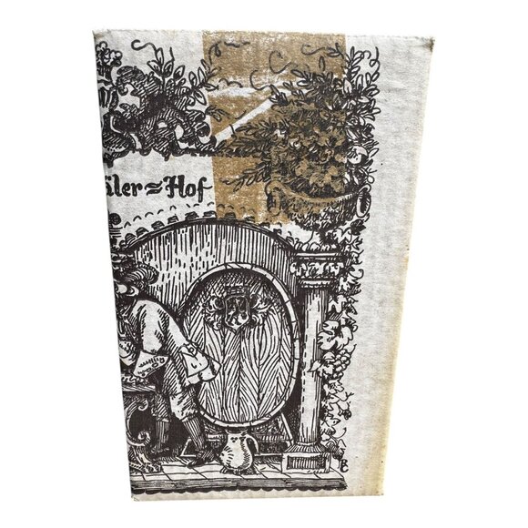 Vtg Amber Glass Römer Humpen Vase Lion Head & Bear Paw Motifs MCM Original Box - Picture 11 of 14